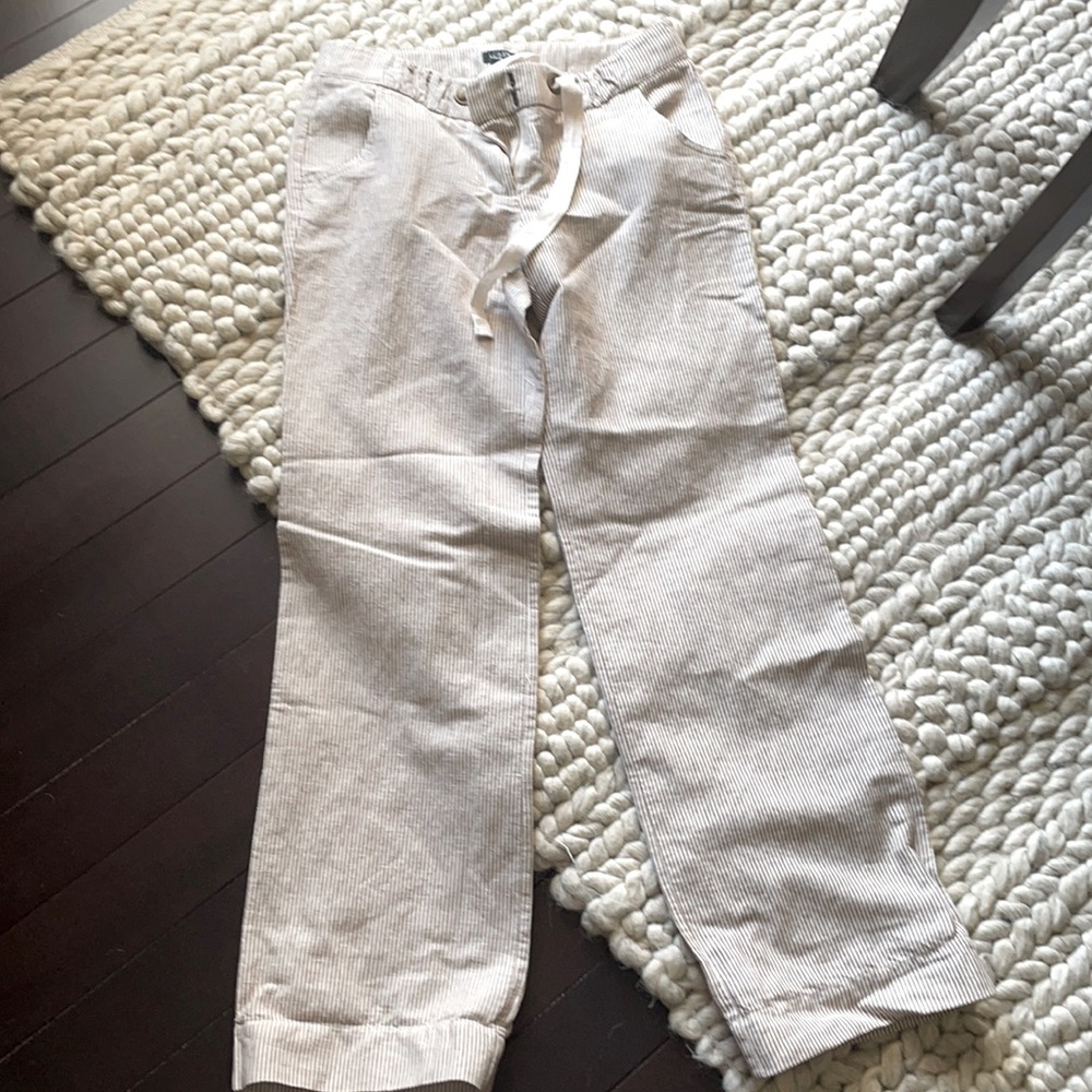 JCREW wide leg linen pants